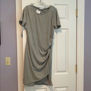Nic & Lulu Women’s Gray Striped Dress, Size L